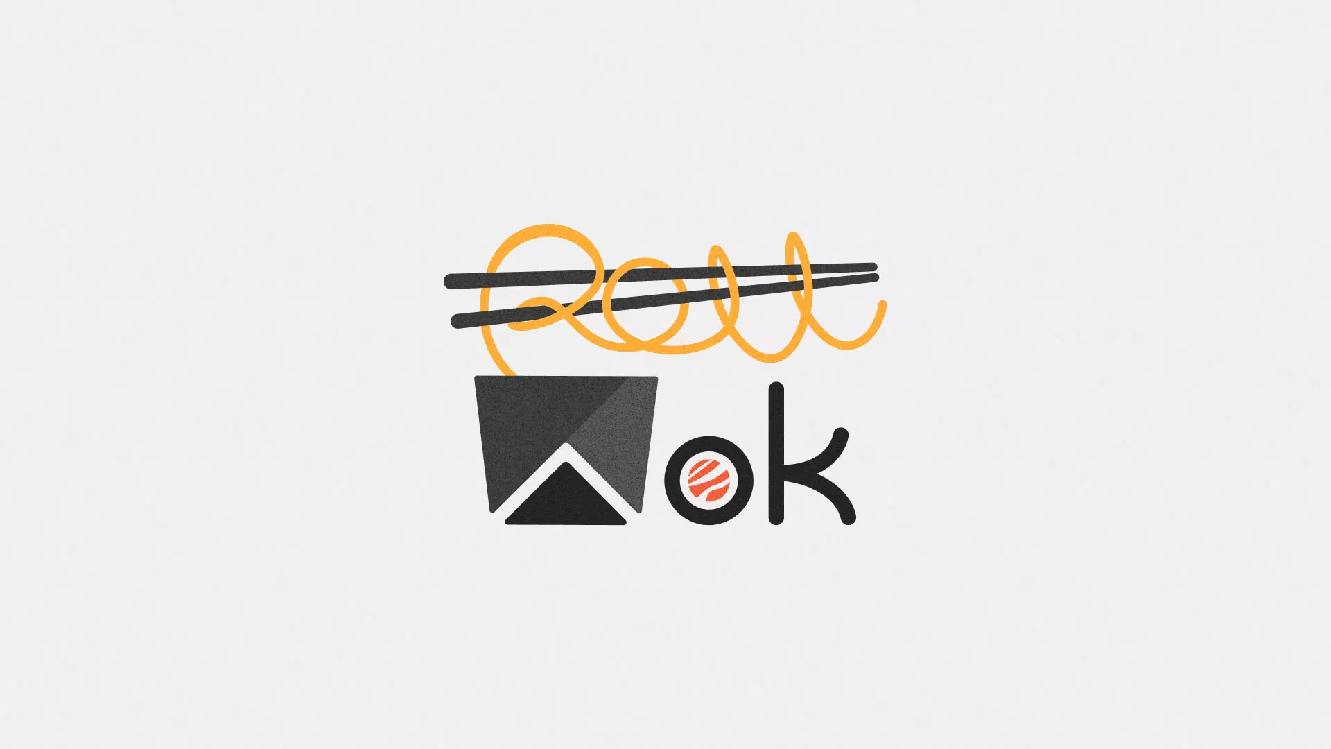 Разработка логотипа суши-бара «Roll Wok Club» в Никольске